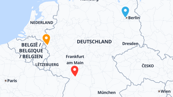 Map of company locations