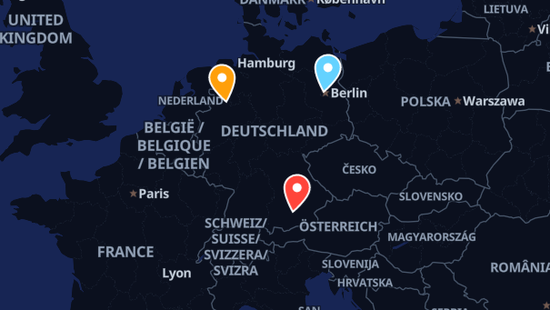 Map of company locations