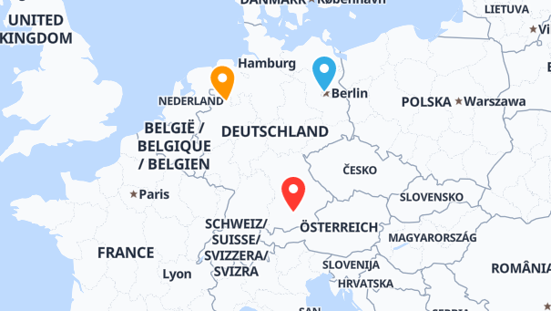 Map of company locations