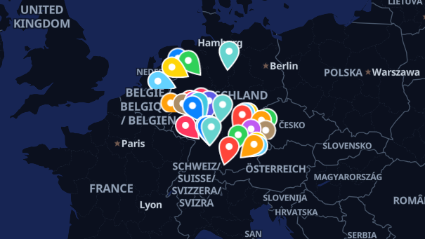 Map of company locations
