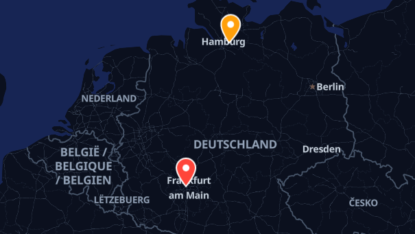 Map of company locations
