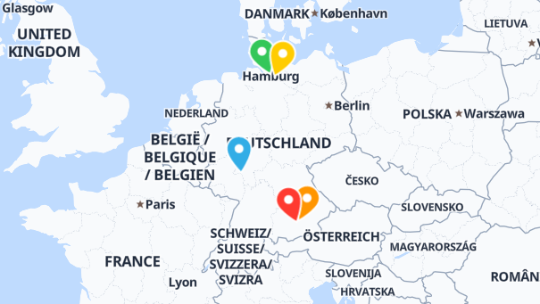 Map of company locations