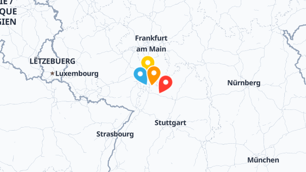 Map of company locations