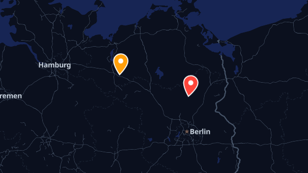 Map of company locations