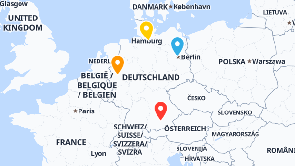 Map of company locations