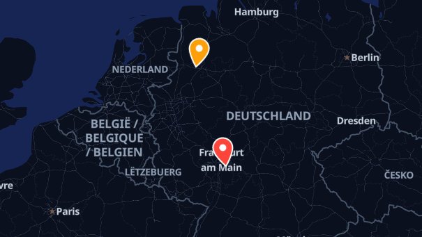 Map of company locations
