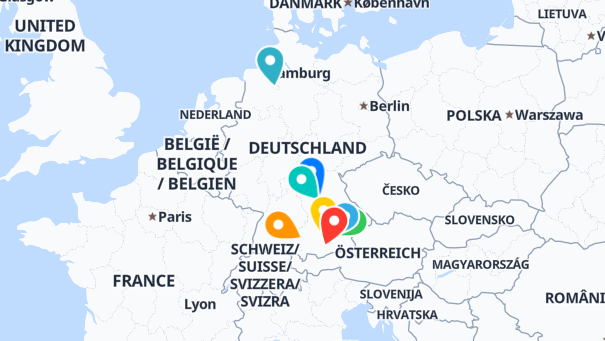 Map of company locations