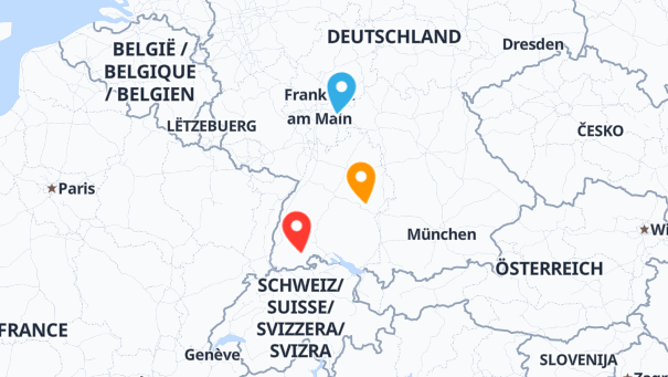 Map of company locations