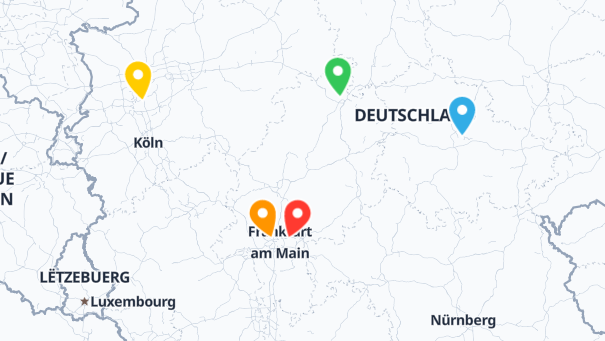 Map of company locations