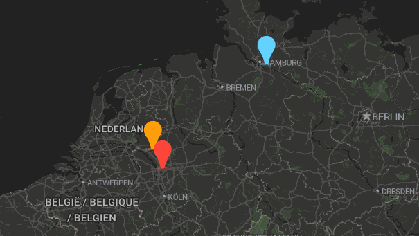 Map of company locations
