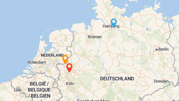 Map of company locations