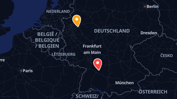 Map of company locations