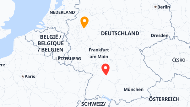 Map of company locations