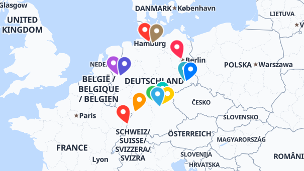 Map of company locations