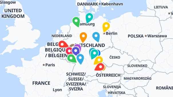 Map of company locations