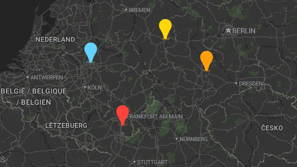 Map of company locations
