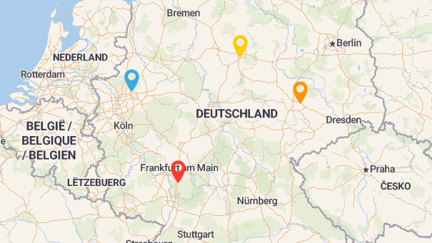Map of company locations