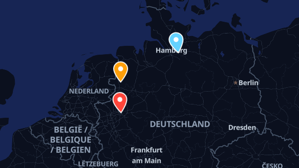 Map of company locations