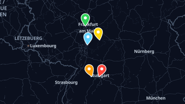 Map of company locations