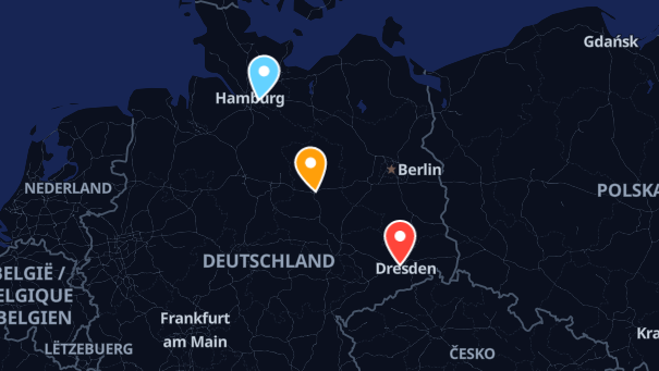 Map of company locations