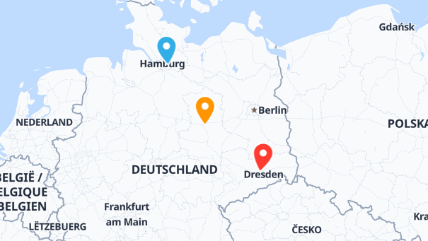 Map of company locations