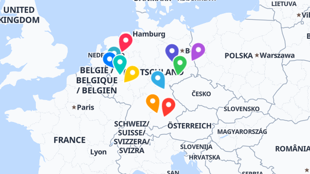Map of company locations