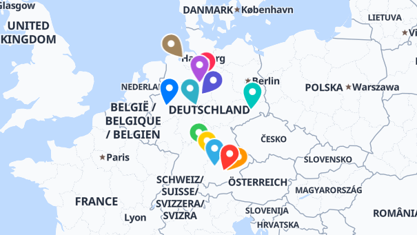Map of company locations