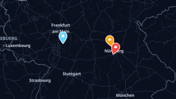 Map of company locations