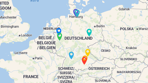 Map of company locations