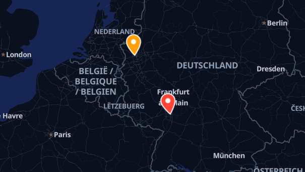 Map of company locations