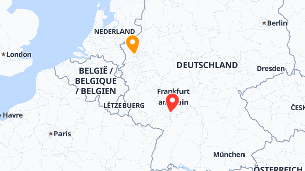 Map of company locations