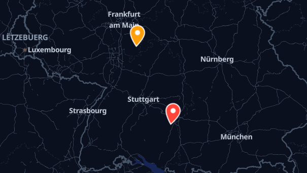 Map of company locations