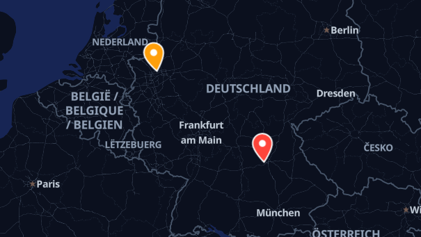Map of company locations