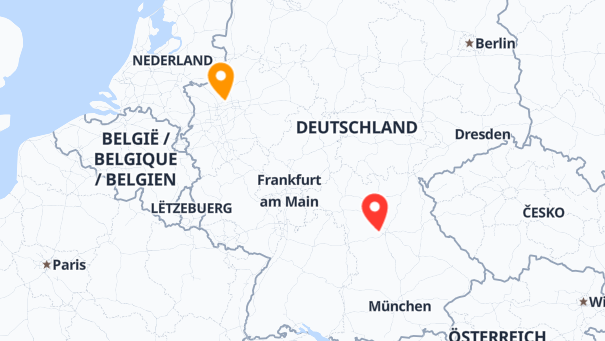 Map of company locations
