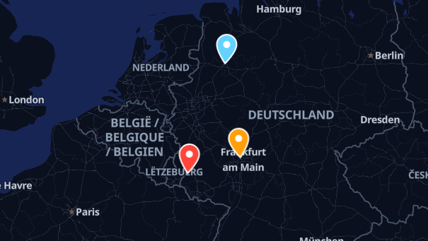 Map of company locations
