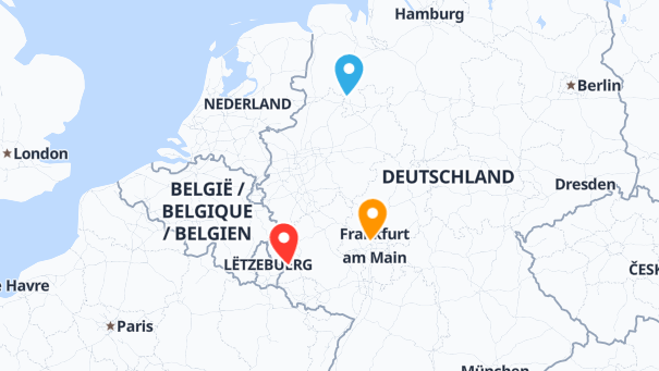 Map of company locations