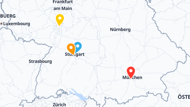 Map of company locations