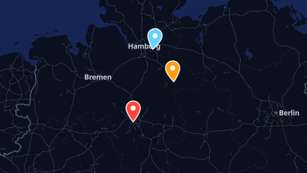 Map of company locations