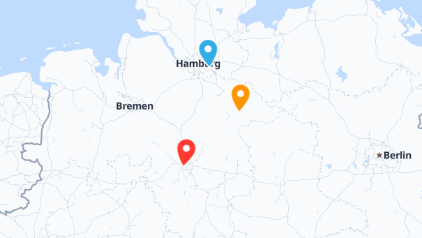 Map of company locations
