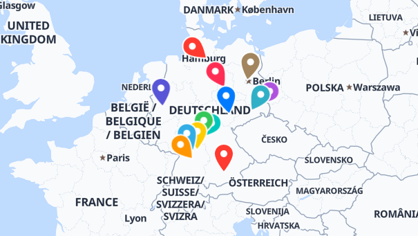 Map of company locations