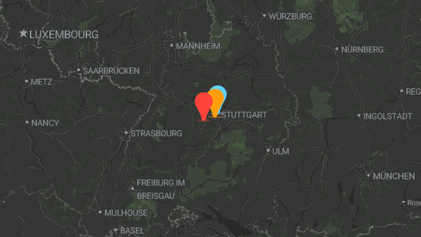 Map of company locations