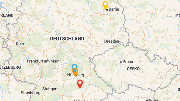Map of company locations