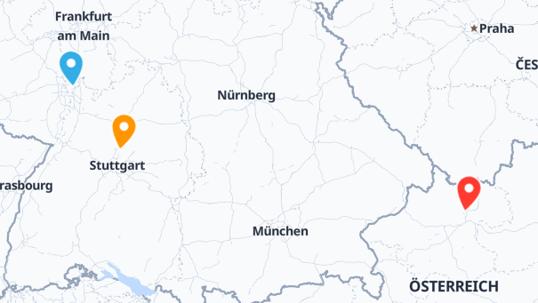 Map of company locations