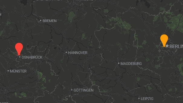 Map of company locations