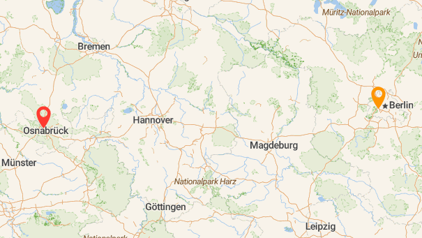Map of company locations