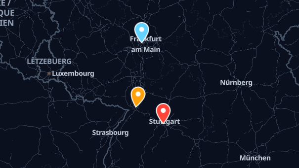 Map of company locations