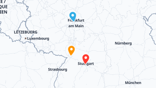 Map of company locations