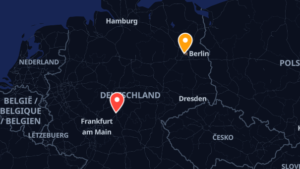 Map of company locations