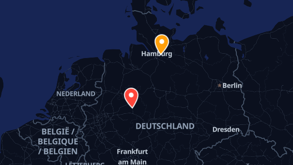 Map of company locations