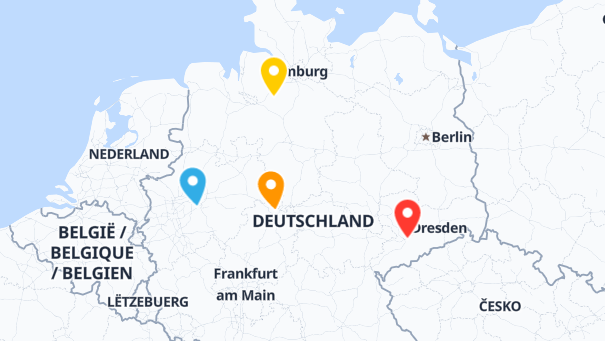 Map of company locations